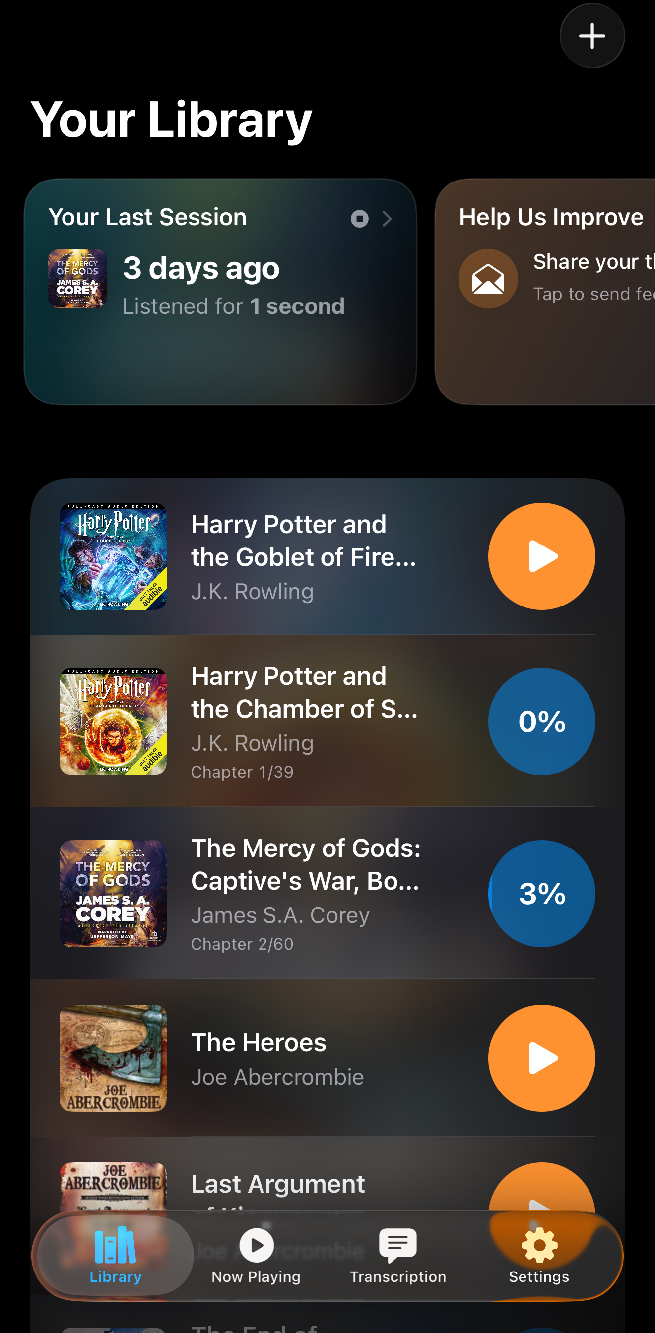 Library with audiobooks