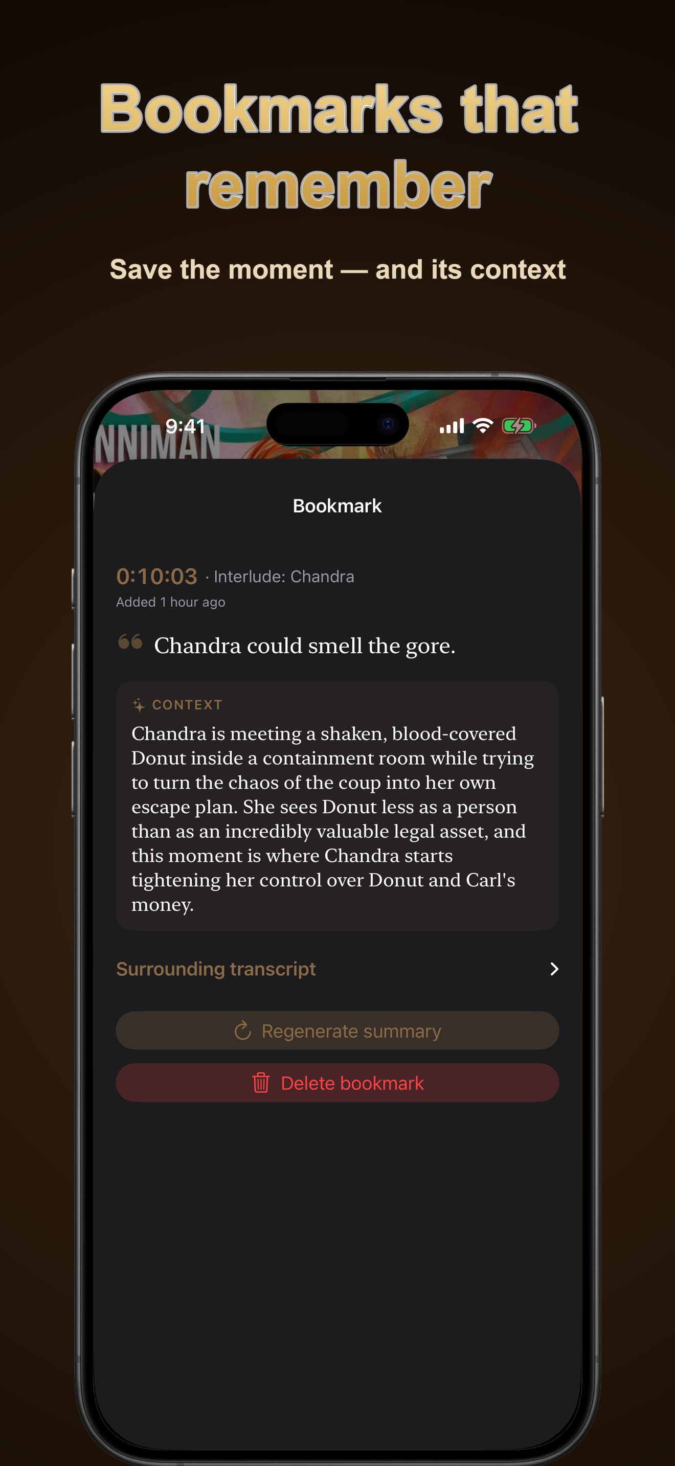 Bloox bookmark screen